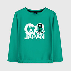 Лонгслив хлопковый детский Go Japan - motto, цвет: зеленый