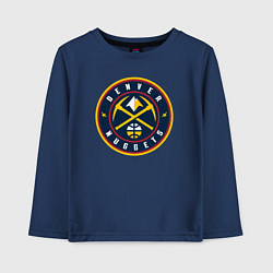 Лонгслив хлопковый детский Denver Nuggets, цвет: тёмно-синий