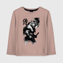 Детский лонгслив Tiger samurai - hieroglyph - art