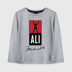 Лонгслив хлопковый детский Muhammad Ali boxer, цвет: меланж