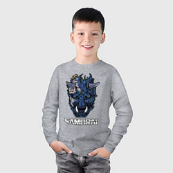 Лонгслив хлопковый детский Samurai gang, цвет: меланж — фото 2