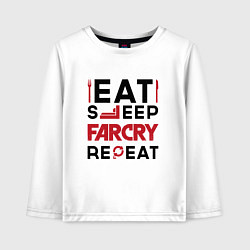 Детский лонгслив Надпись: eat sleep Far Cry repeat