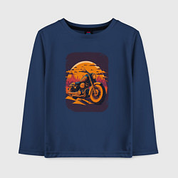 Лонгслив хлопковый детский Vintage Harley Tribute, цвет: тёмно-синий