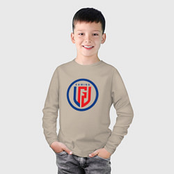 Лонгслив хлопковый детский PSG LGD logo, цвет: миндальный — фото 2