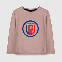 Лонгслив хлопковый детский PSG LGD logo, цвет: пыльно-розовый