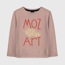 Лонгслив хлопковый детский Моцарт art, цвет: пыльно-розовый