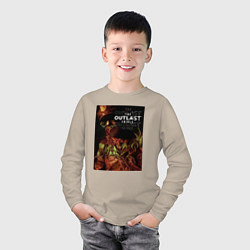 Лонгслив хлопковый детский The Outlast Trials Лиланд Койл, цвет: миндальный — фото 2