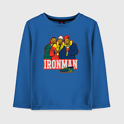 Лонгслив хлопковый детский Ironman, цвет: синий
