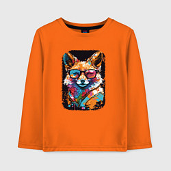 Детский лонгслив Abstract Colorful Fox