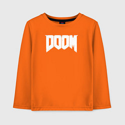 Лонгслив хлопковый детский Doom nightmare mode, цвет: оранжевый