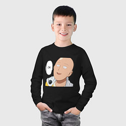 Лонгслив хлопковый детский Saitama - Okey, цвет: черный — фото 2