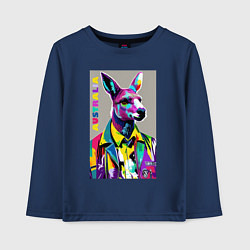 Детский лонгслив Kangaroo - Australia - pop art