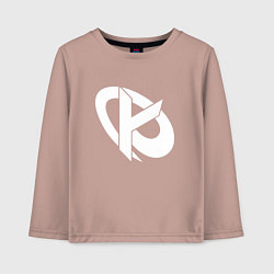 Лонгслив хлопковый детский Karmine Corp, цвет: пыльно-розовый