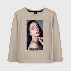 Лонгслив хлопковый детский Kim Jisoo, цвет: миндальный