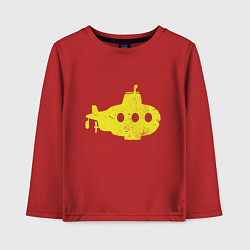 Лонгслив хлопковый детский Желтая подводная лодка, цвет: красный