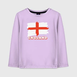 Лонгслив хлопковый детский England trip, цвет: лаванда