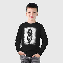 Лонгслив хлопковый детский Slipknot logo, цвет: черный — фото 2