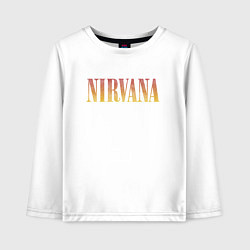 Лонгслив хлопковый детский Nirvana logo, цвет: белый