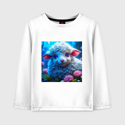 Детский лонгслив Милая овечка от нейросети