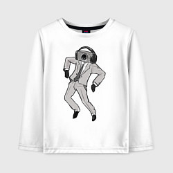 Лонгслив хлопковый детский Camera man, цвет: белый