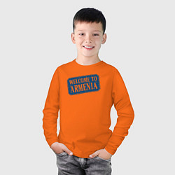 Лонгслив хлопковый детский Welcome to Armenia, цвет: оранжевый — фото 2