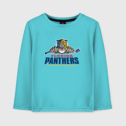 Лонгслив хлопковый детский Florida panthers - hockey team, цвет: бирюзовый