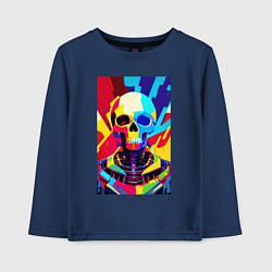 Детский лонгслив Pop art skull