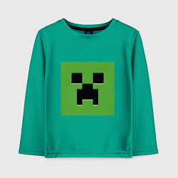 Детский лонгслив Minecraft creeper face