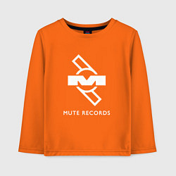 Лонгслив хлопковый детский Depeche Mode Mute Records Logo, цвет: оранжевый