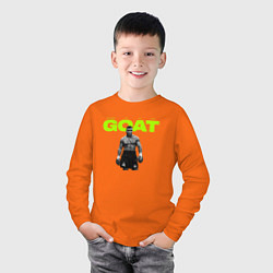 Лонгслив хлопковый детский Мерч Майка Тайсона, цвет: оранжевый — фото 2