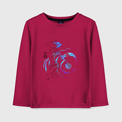 Лонгслив хлопковый детский Майя Borderlands, цвет: маджента