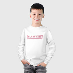 Лонгслив хлопковый детский Black pink - logotype - South Korea, цвет: белый — фото 2