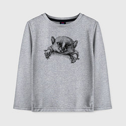 Лонгслив хлопковый детский Долгопят выглядывает, цвет: меланж