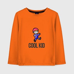 Лонгслив хлопковый детский Cool kid, цвет: оранжевый