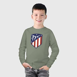 Лонгслив хлопковый детский Atletico Madrid FC, цвет: авокадо — фото 2