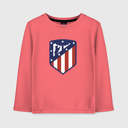 Лонгслив хлопковый детский Atletico Madrid FC, цвет: коралловый