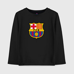 Лонгслив хлопковый детский Barcelona fc sport, цвет: черный