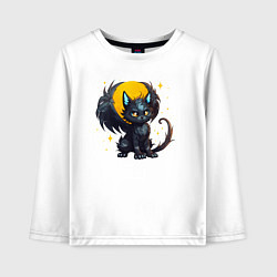Лонгслив хлопковый детский Cat dragon, цвет: белый