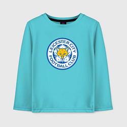 Лонгслив хлопковый детский Leicester city fc, цвет: бирюзовый