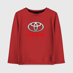 Лонгслив хлопковый детский Toyota sport auto brend, цвет: красный