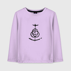 Лонгслив хлопковый детский Символ Elden Ring, цвет: лаванда