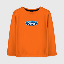 Лонгслив хлопковый детский Ford usa auto brend, цвет: оранжевый