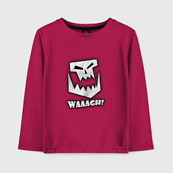 Лонгслив хлопковый детский Waaagh, цвет: маджента