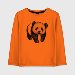 Лонгслив хлопковый детский Панда милая, цвет: оранжевый