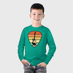 Лонгслив хлопковый детский Медиатор, цвет: зеленый — фото 2