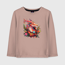 Детский лонгслив Christmas angry dragon