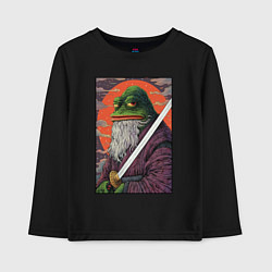 Лонгслив хлопковый детский Pepe samurai, цвет: черный