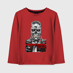 Лонгслив хлопковый детский Terminator 2 T800, цвет: красный