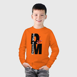 Лонгслив хлопковый детский Depeche Mode - Rose Violator, цвет: оранжевый — фото 2