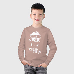 Лонгслив хлопковый детский Linkin Park - Chester head, цвет: пыльно-розовый — фото 2